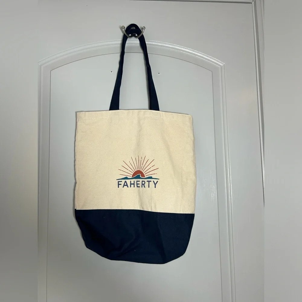 Faherty | Sunrise Natural Canvas Logo Tote